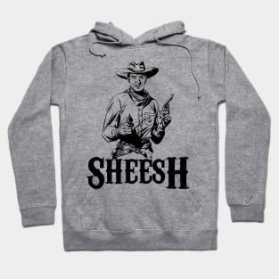 Sheesh Cowboy Black Print Hoodie